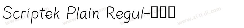 Scriptek Plain Regul字体转换